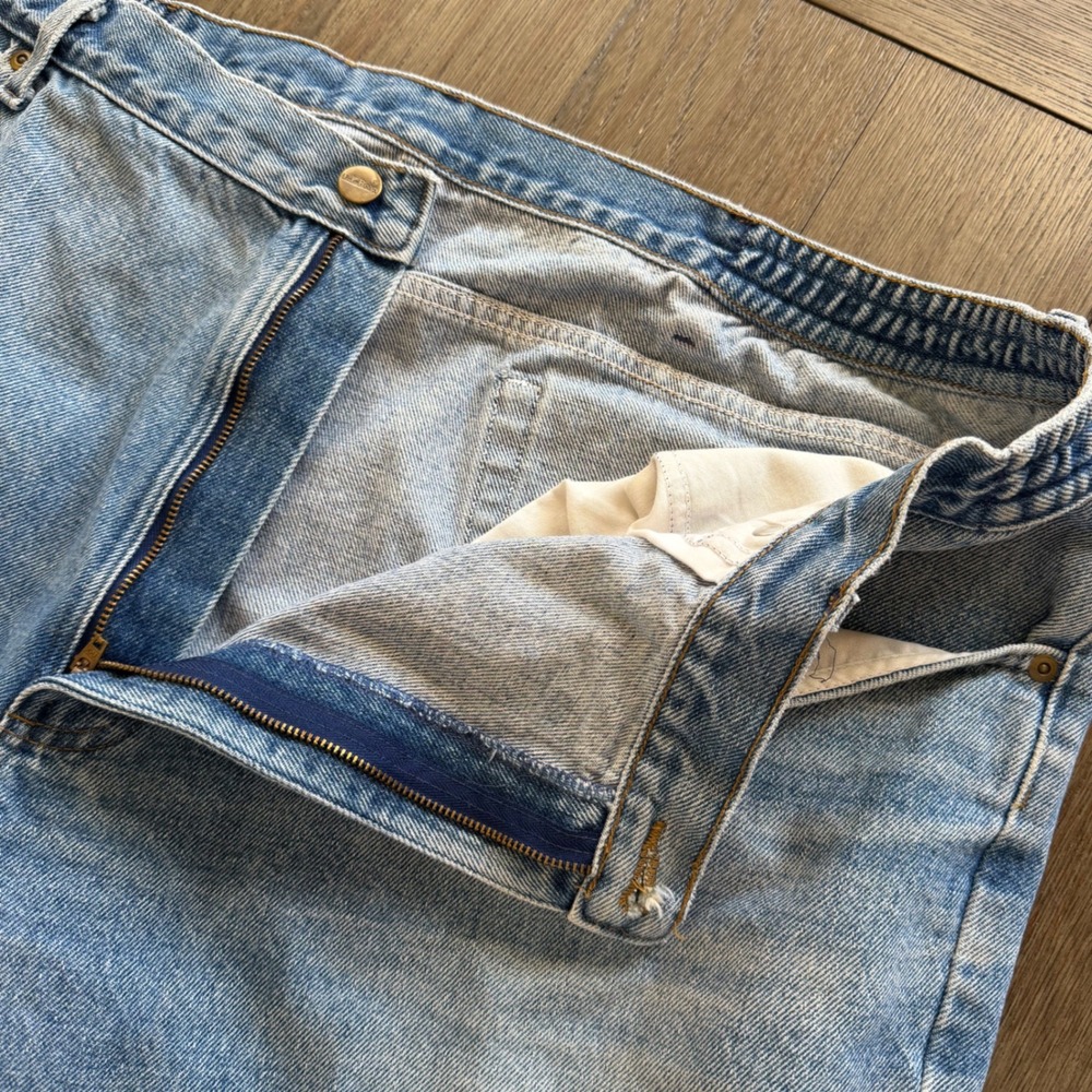 Vintage LL Bean 100% Cotton Elastic Waist Men's 42x29 Denim Jeans Relaxed Fit - Picture 4 of 10